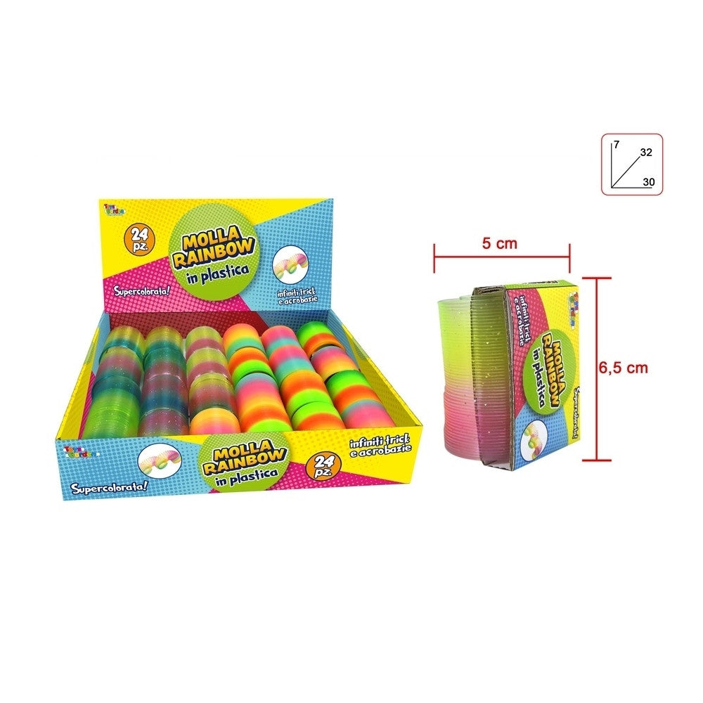 Tobar Molla Arcobaleno Grande - Giocattolo Classico Per Bambini 3+ - Scende Le Scale, Multicolore