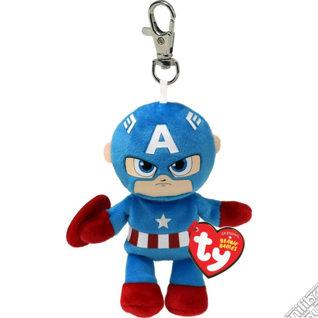 Ty Beanie Boos Clips Marvel Captain America