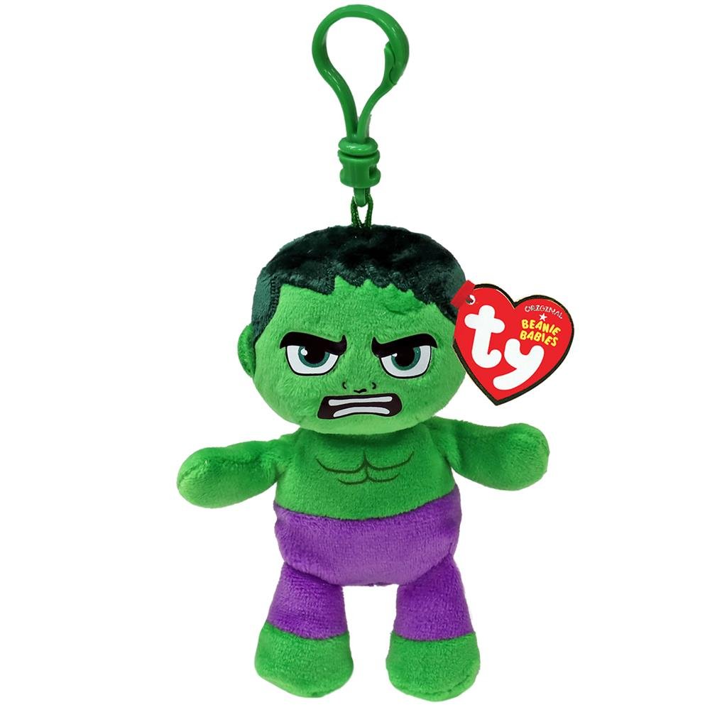 Ty Beanie Boos Clips Marvel Hulk