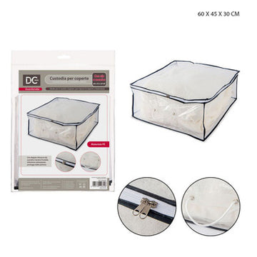 Dc - Custodia Coperte C/Zip Trasp. 60X45X30Cm