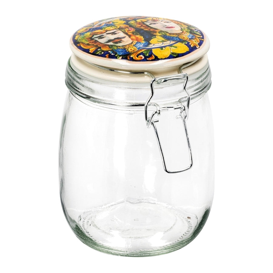 Ad - Glass Jar with Ceramic Lid Hermetic Seal 3D 11X15Cm