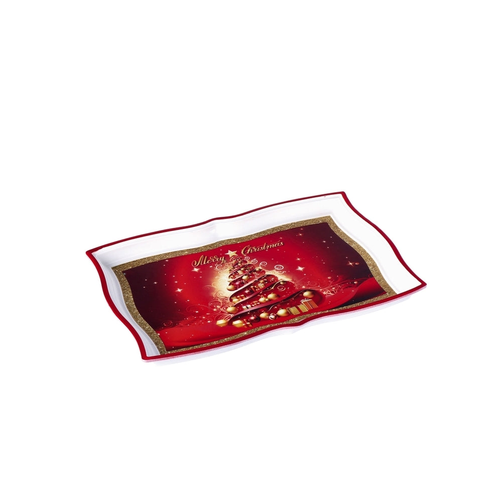 Ad Rectangular Plastic Tray Christmas 6 Decorations 35X23Xh2 cm