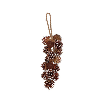 At Christmas Christmas Decoration W/Pine Cones Bells Cm13X40