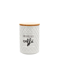 Ad - Ceramic Jar + Wooden Lid D10Xh15