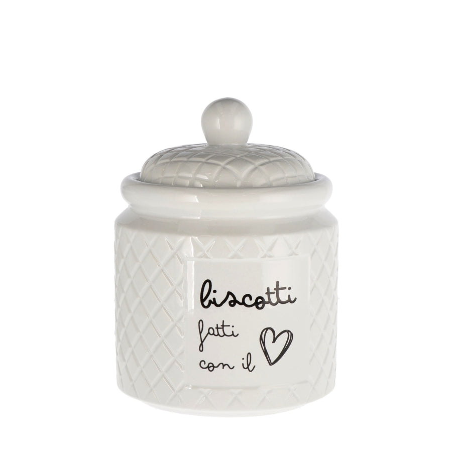 Ad - Ceramic Biscuit Jar 2 Decorations D15Xh20
