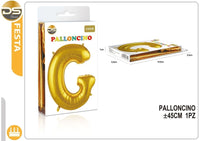 Dz - Party Balloon Gold Alphabet 45Cm