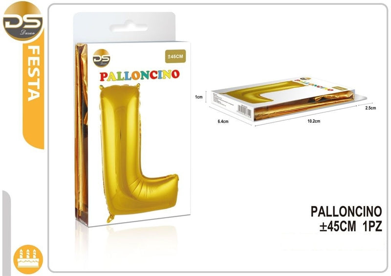 Dz - Party Balloon Gold Alphabet 45Cm
