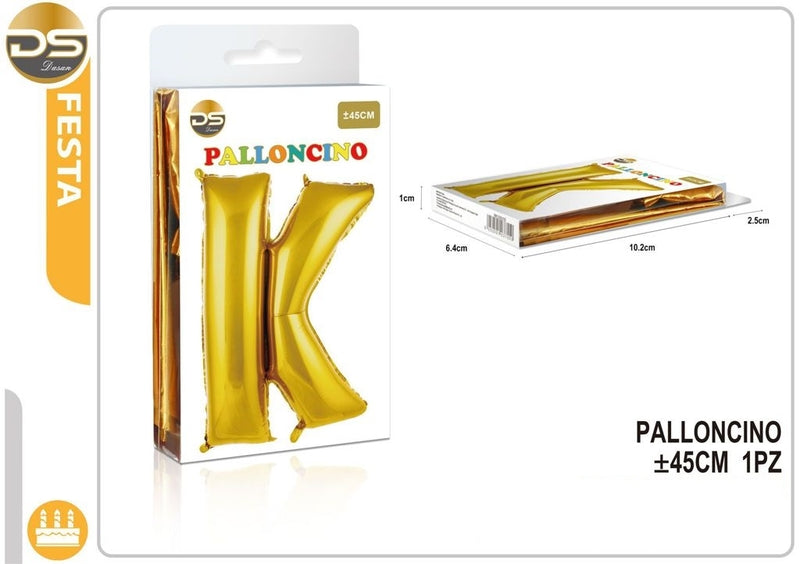 Dz - Party Balloon Gold Alphabet 45Cm