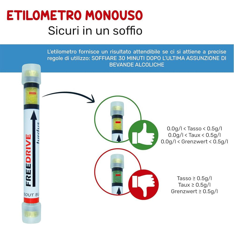 Free Drive Etilometro Monouso A Sola Fiala