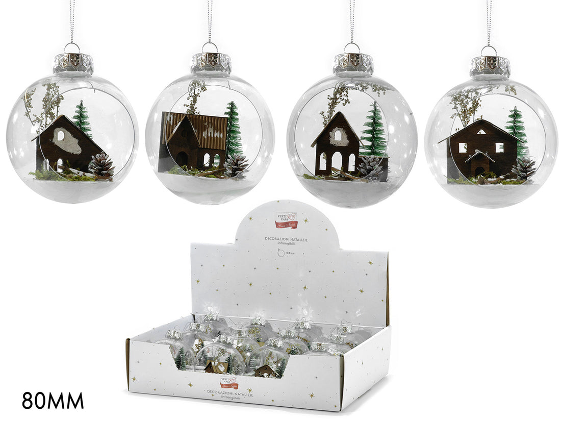 G.Natale Palla 80Mm Ambient. Natalizia 4Ass Displ