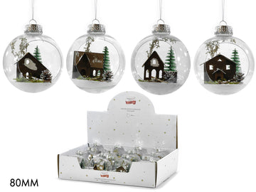 G.Natale Palla 80Mm Ambient. Natalizia 4Ass Displ