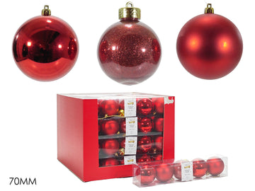 G.Natale Set 5 Palle 70 Mm Rosse Mix
