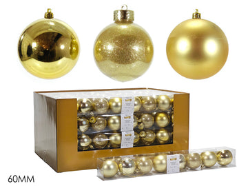 G.Natale Set 8 Palle 60 Mm Oro Mix