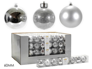 G.Natale Set 8 Palle 60 Mm Silver Mix