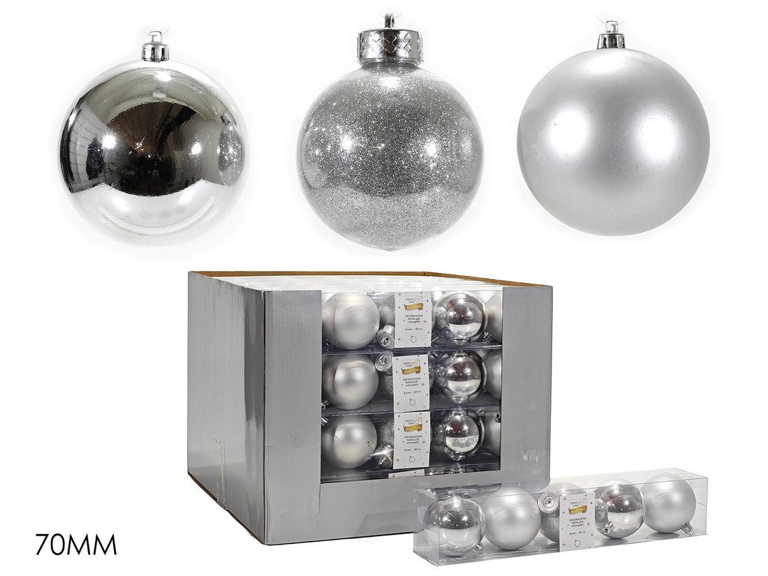 G.Natale Set 5 Palle 70 Mm Silver Mix