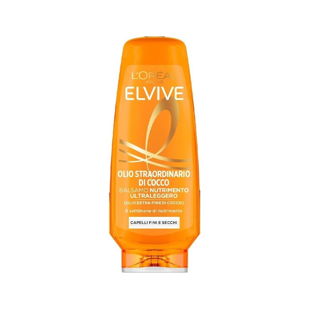 Elvive Balsamo Olio Straordinario Di Cocco Nutrimento Ultra Leggero Capelli Fini E Secchi 200 Ml