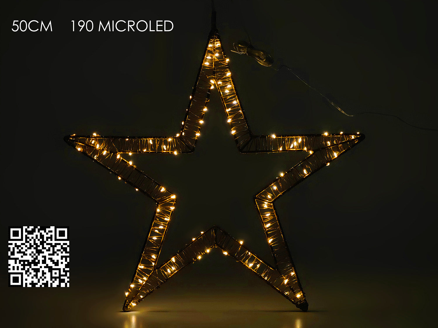 G.Natale Stella 50Cm C/190 Microled Flash B.Caldo