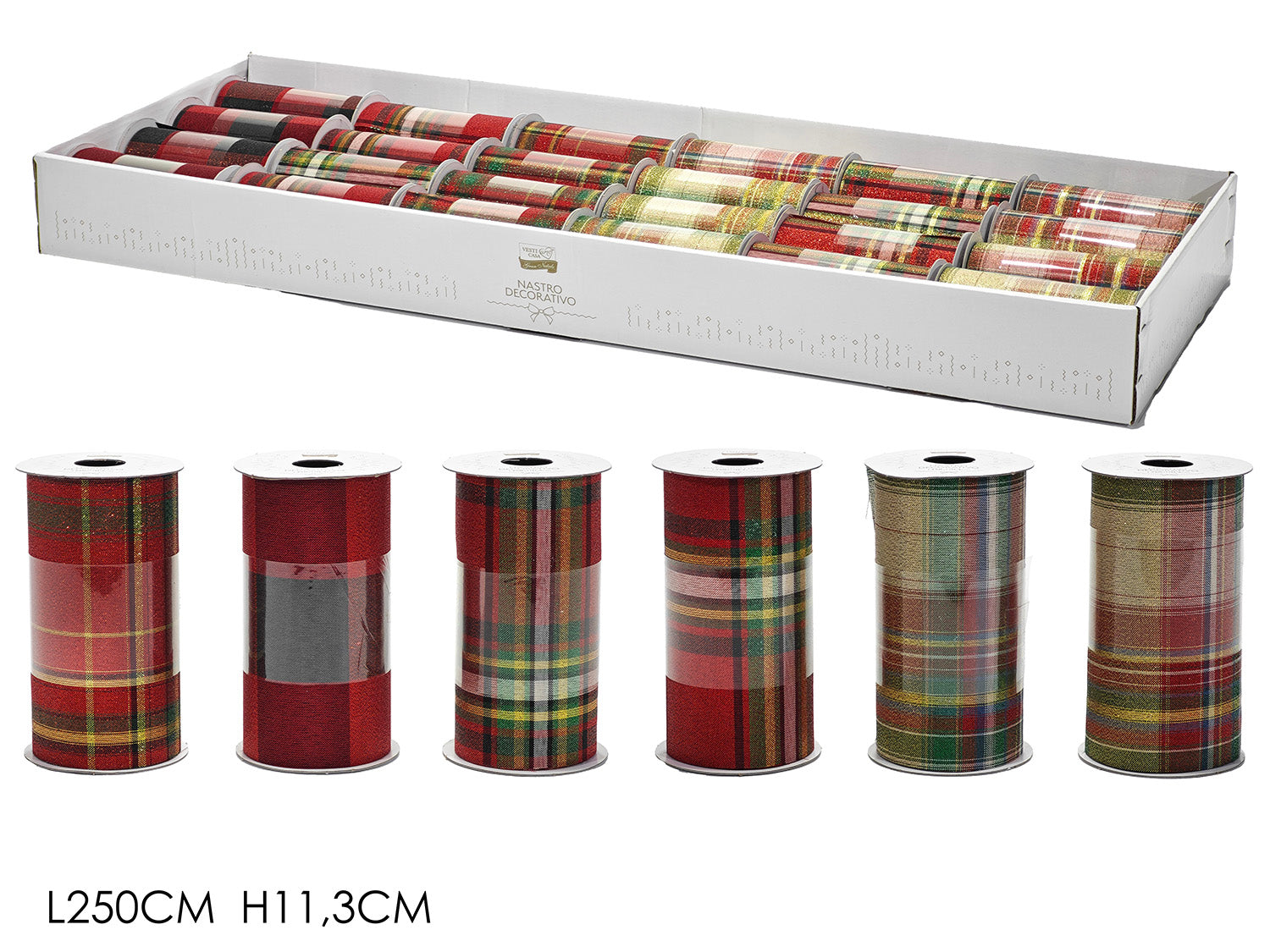 G.Natale Nastro 250X11.3Cm 6Ass In Display
