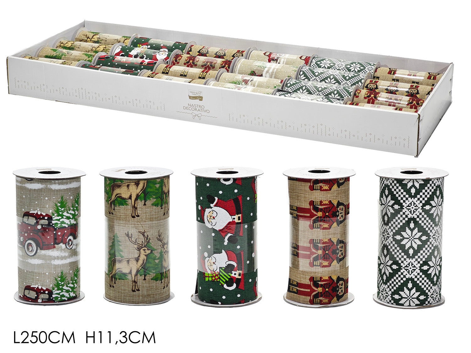 G.Natale Nastro 250X11.3Cm 6Ass In Display
