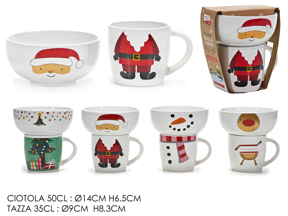 G.Natale Set Tazza 35Cl C/Ciotola 4Ass