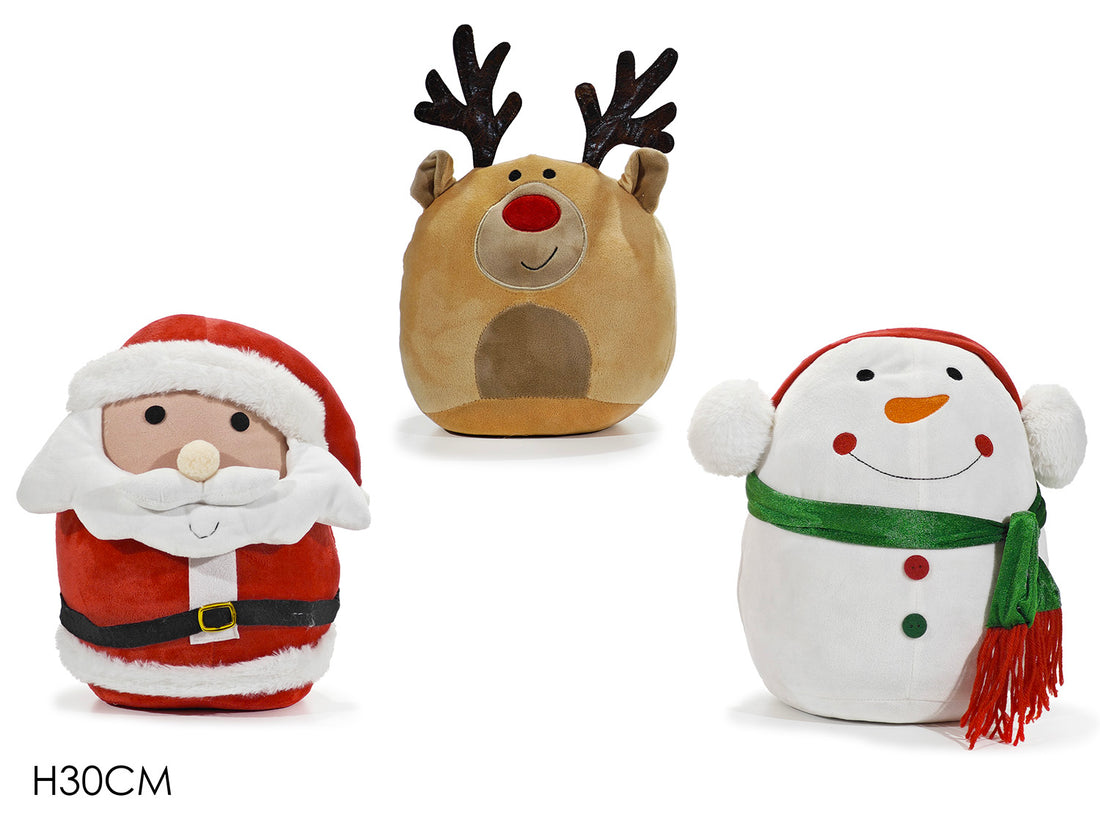 G.Natale Fermaporta Personaggio Natale H30Cm 3Ass