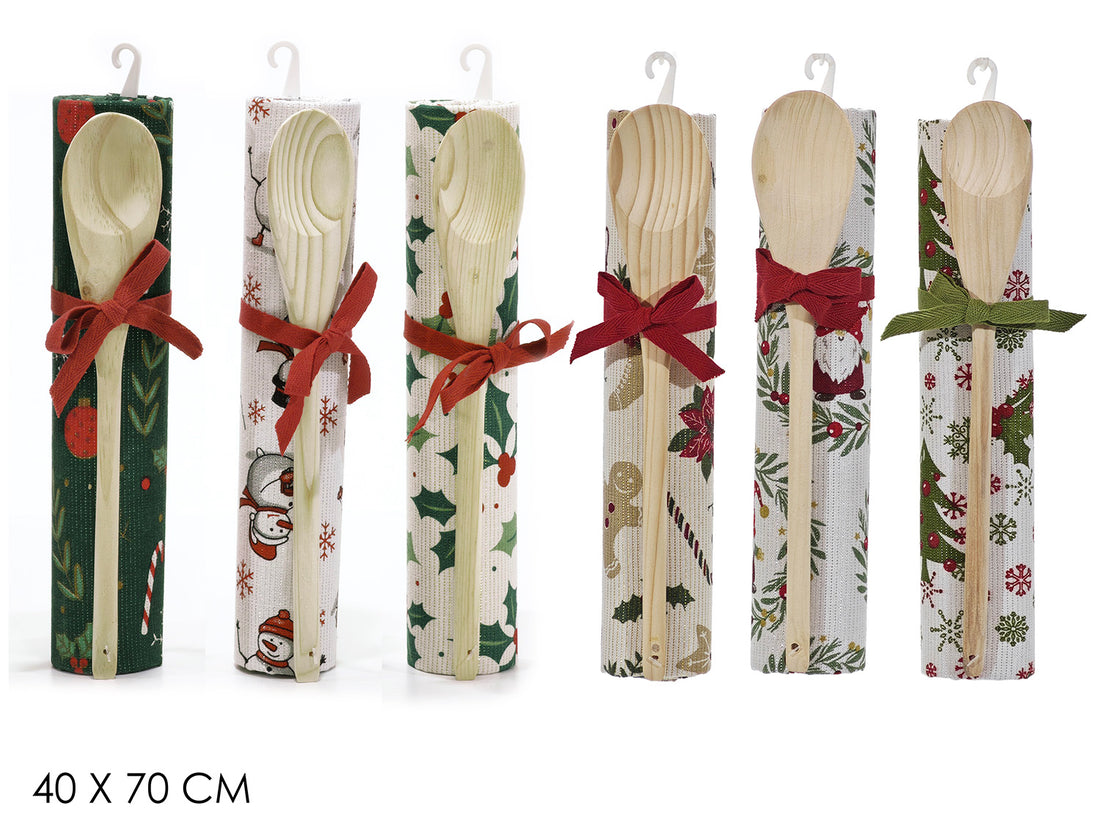 G.Natale Set Strofinaccio 40X70 C/Cucch. 6Ass