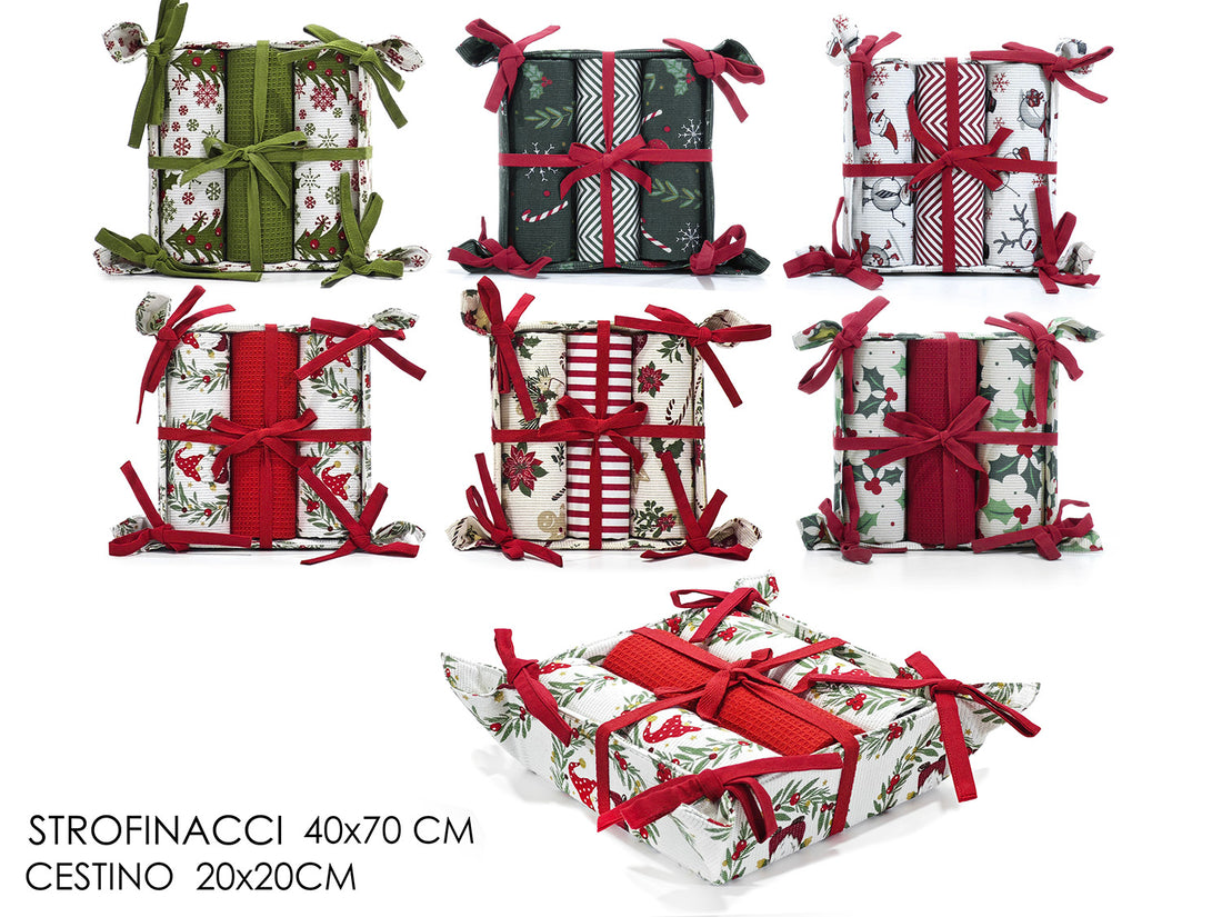 G.Natale Set 3 Strofinacci 40X70 C/Cest. 6Ass