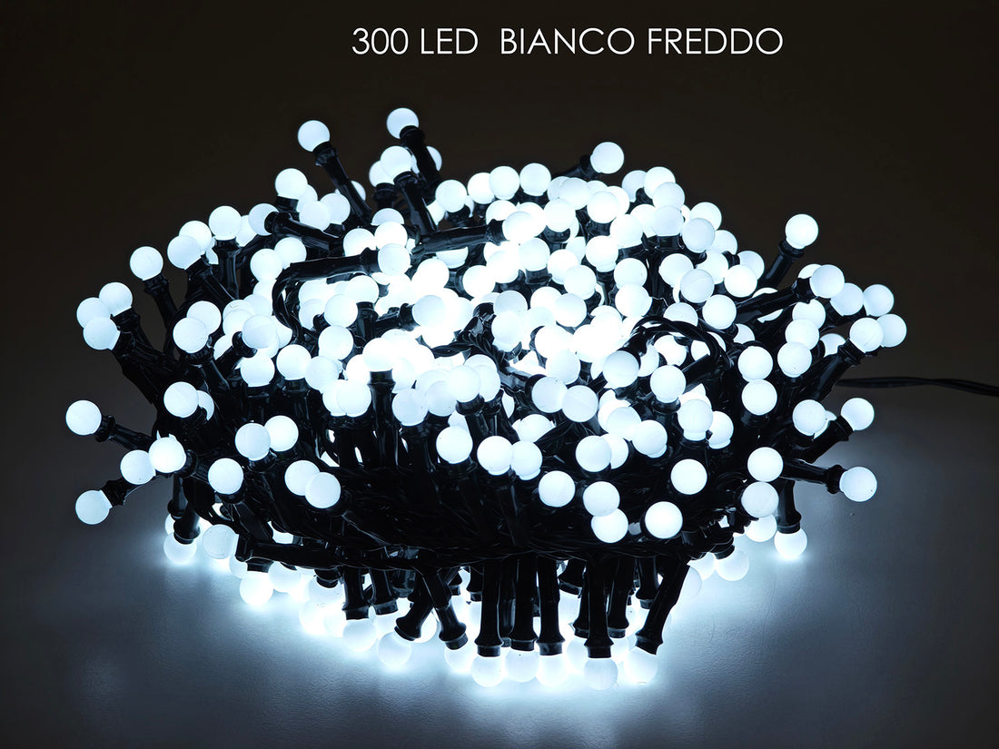 G.Natale 300 Led Cherry B.Freddo Cavo Gr. Progr