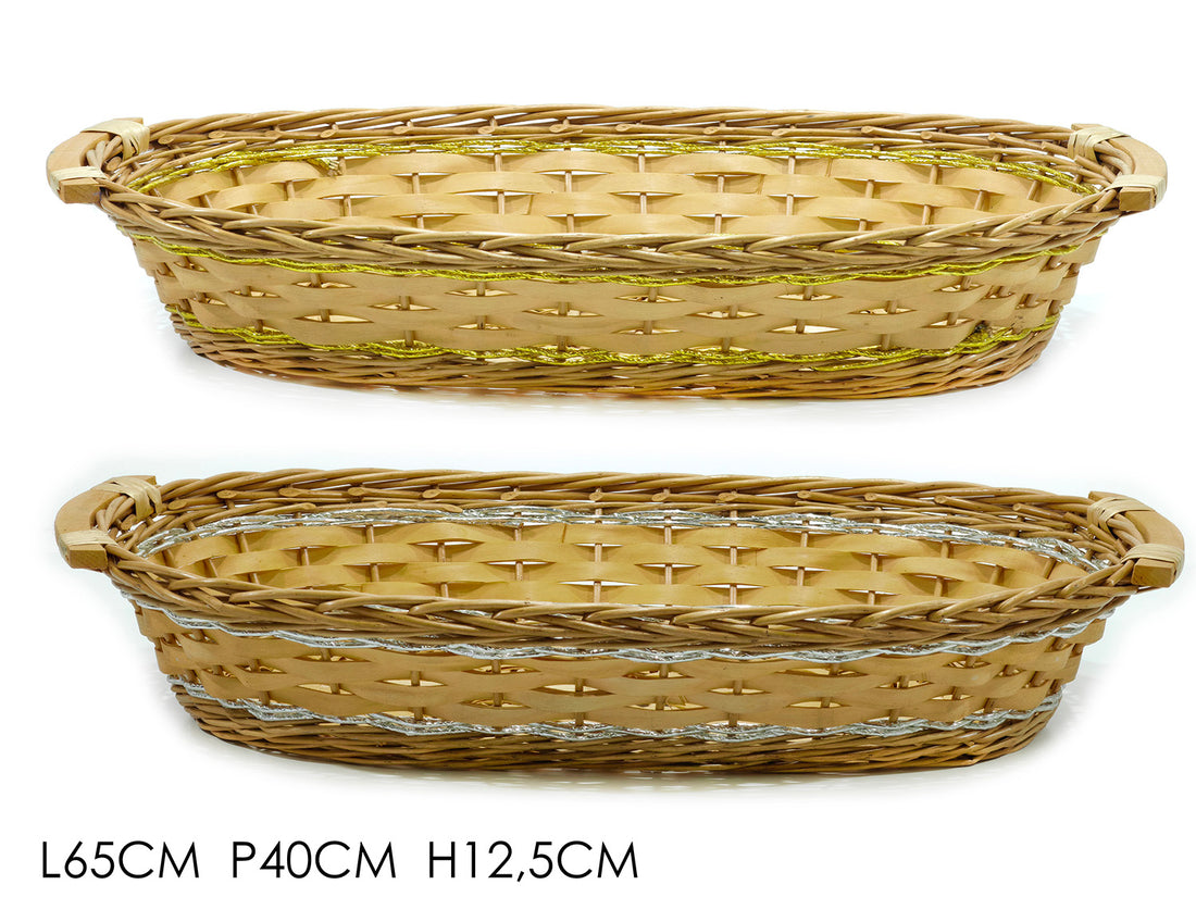 G.Natale Cesta Ovale  65X40 Cm 2Ass.
