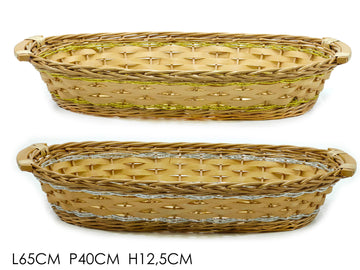 G.Natale Cesta Ovale  65X40 Cm 2Ass.