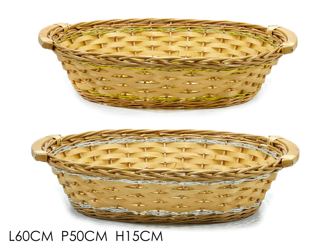 G.Natale Cesta Ovale  60X50 Cm 2Ass.