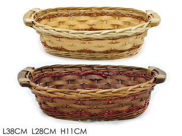 G.Natale Cesta Ovale  38X28 Cm 2Ass.
