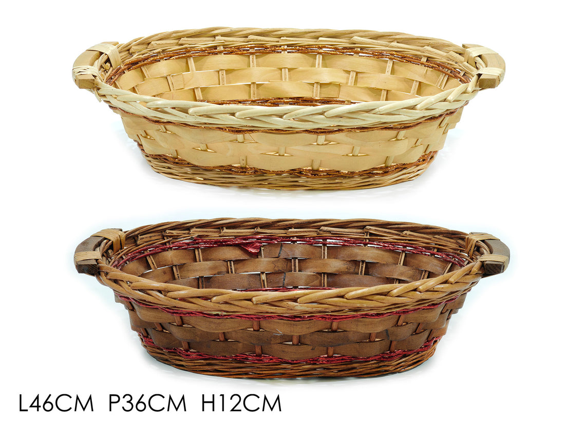 G.Natale Cesta Ovale 46X36 Cm 2Ass.