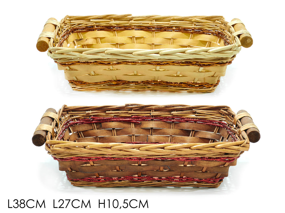G.Natale Cesta Rettangolare 38X27 Cm 2Ass.