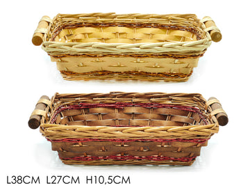 G.Natale Cesta Rettangolare 38X27 Cm 2Ass.