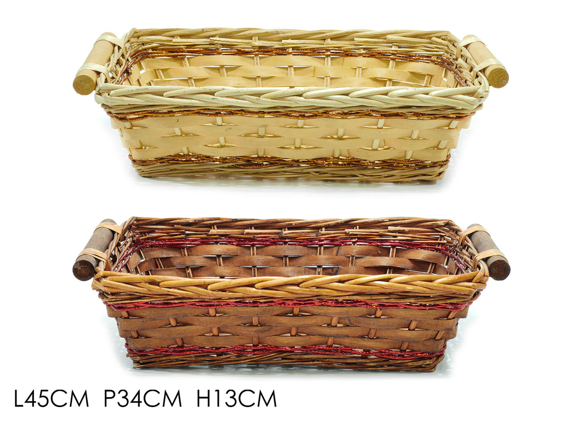 G.Natale Cesta Rettangolare 46X34Cm