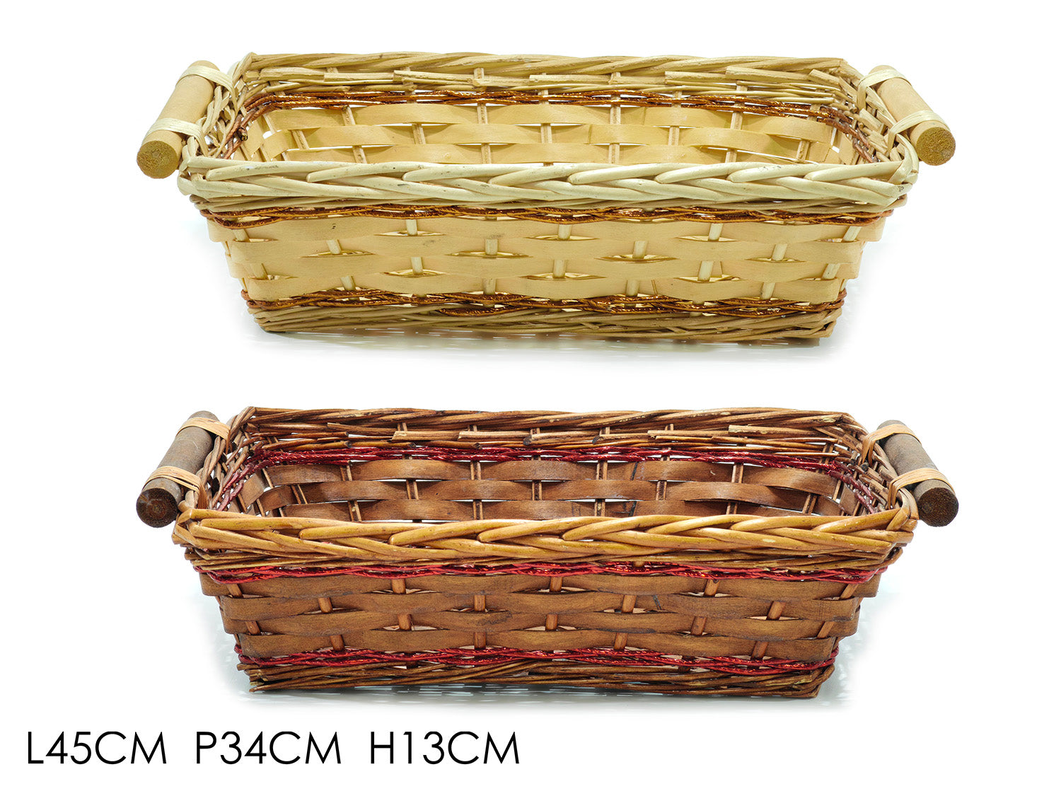 G.Natale Cesta Rettangolare 46X34Cm