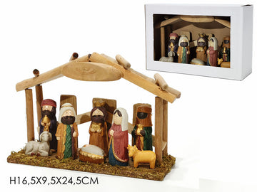 G.Natale Set Nativita'' 8 Pz 9.5X24.5X16.5