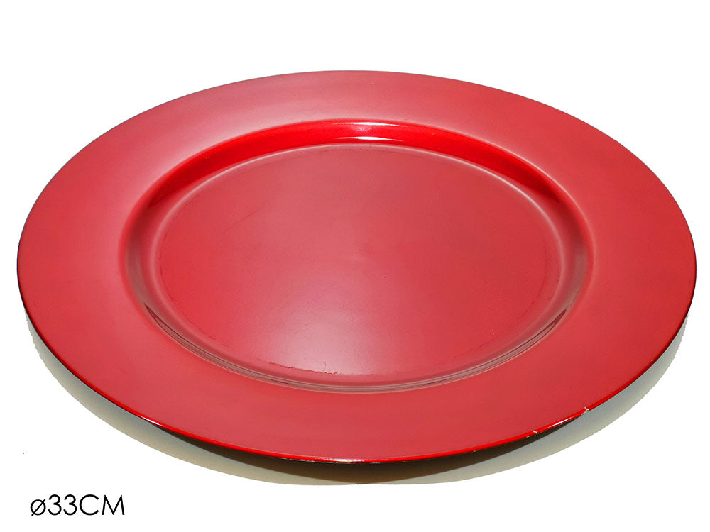 G.Natale Sottopiatto 33Cm Rosso Liscio