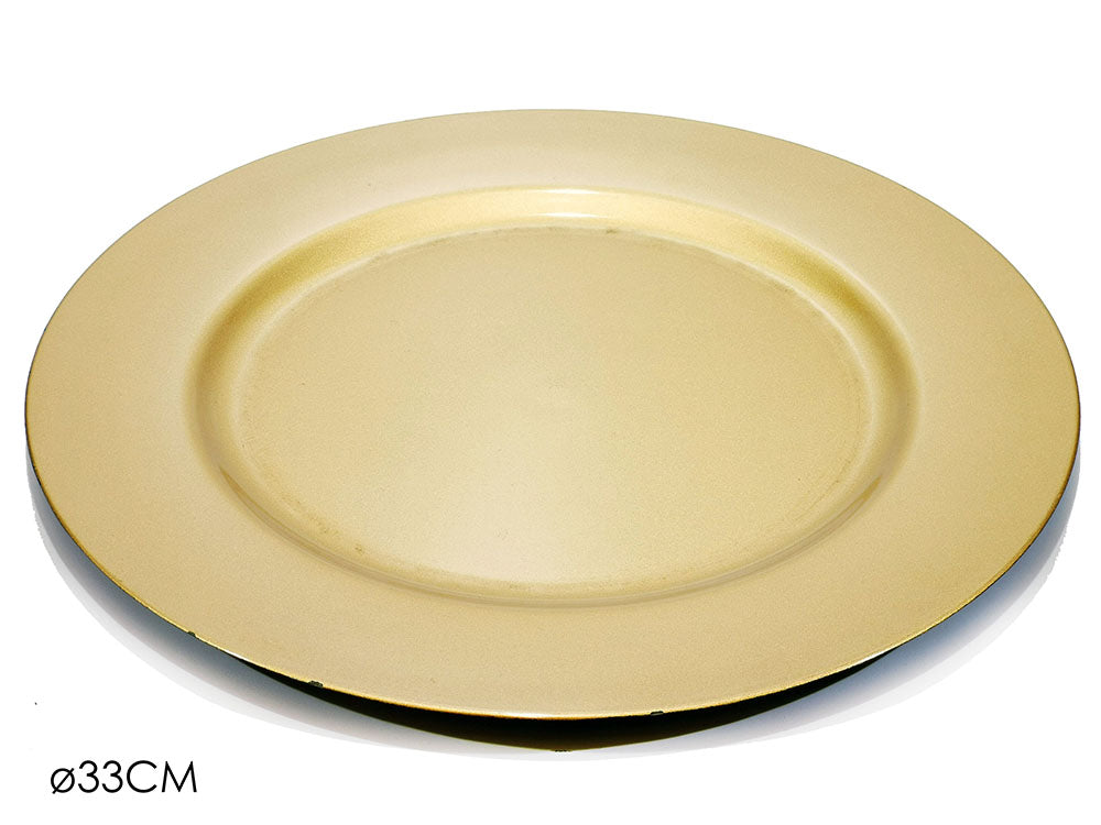 G.Natale Sottopiatto 33Cm Oro Liscio