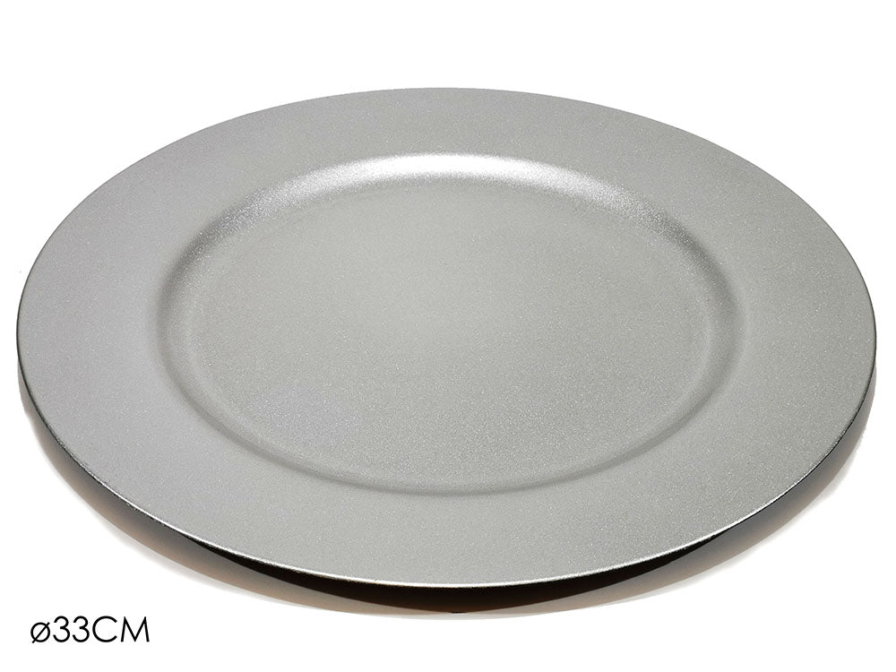 G.Natale Sottopiatto 33Cm Silver Liscio