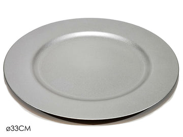 G.Natale Sottopiatto 33Cm Silver Liscio