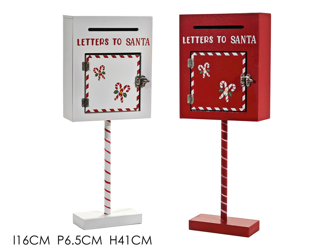 G.Natale Cassetta Postale Lettere Nat. H41Cm 2Ass
