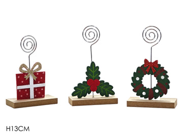 G.Natale Segnaposto Natale H13Cm 3Ass