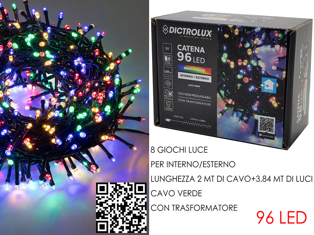 G.Natale 96 Luci Led Multicolor X Esterno Programmabile