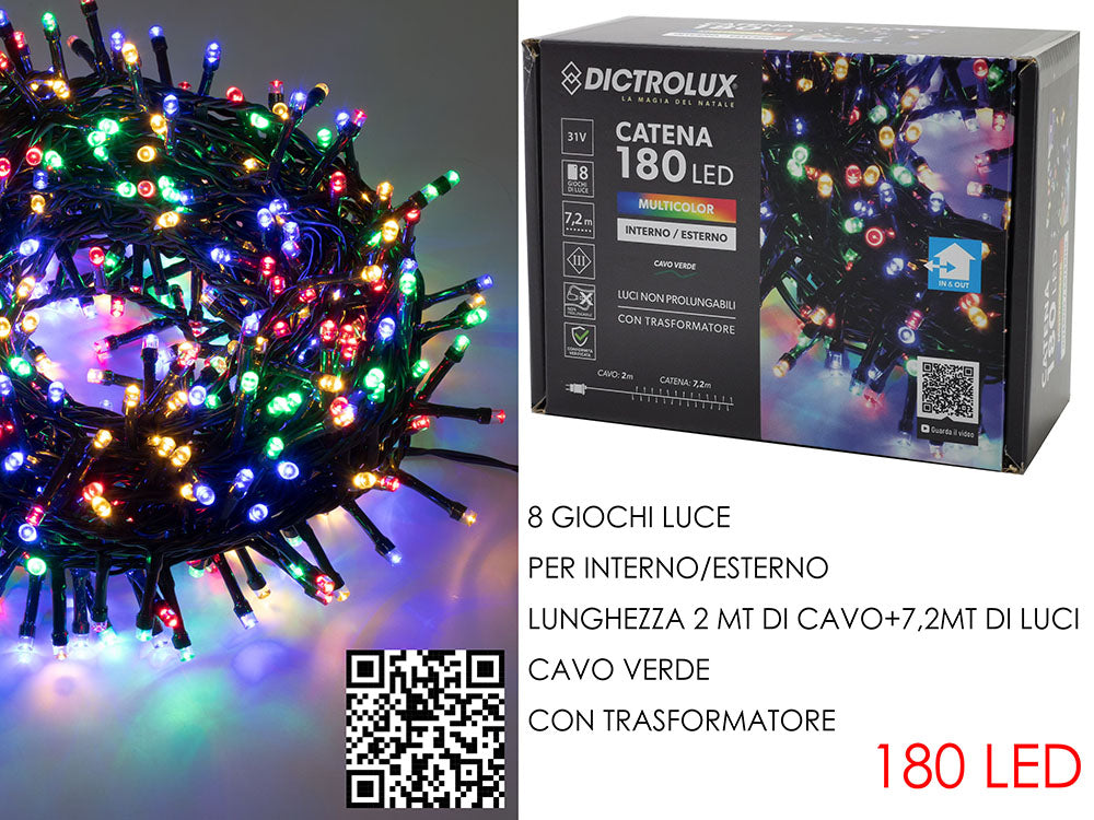 G.Natale 180 Luci Led M/Color Esterno