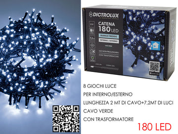 G.Natale 180 Luci Led Bianca Esterno