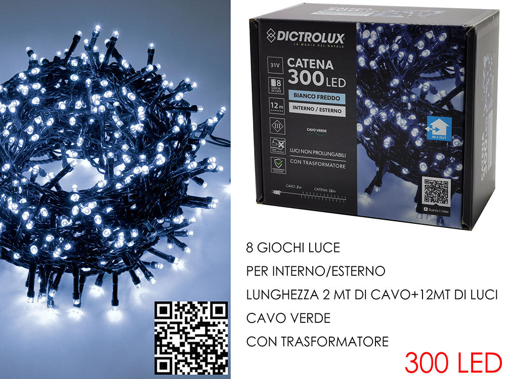 G.Natale 300 Luci Led Bianco Esterno