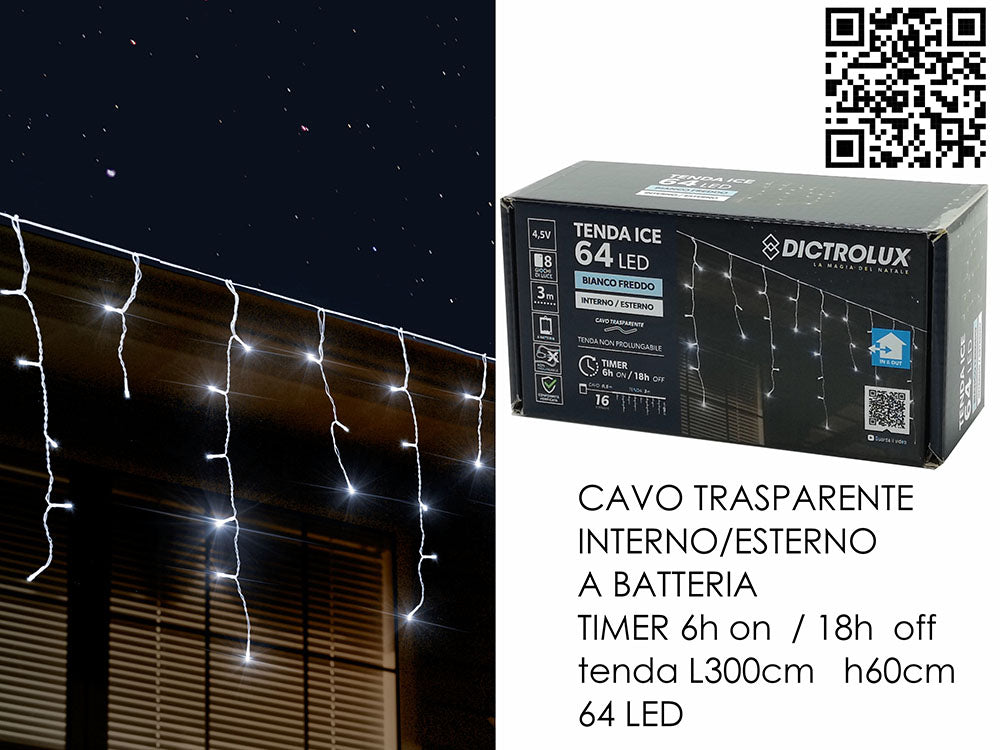 G.Natale Tenda B/O Timer 3Mt X 0.60Mt Bianco Freddo