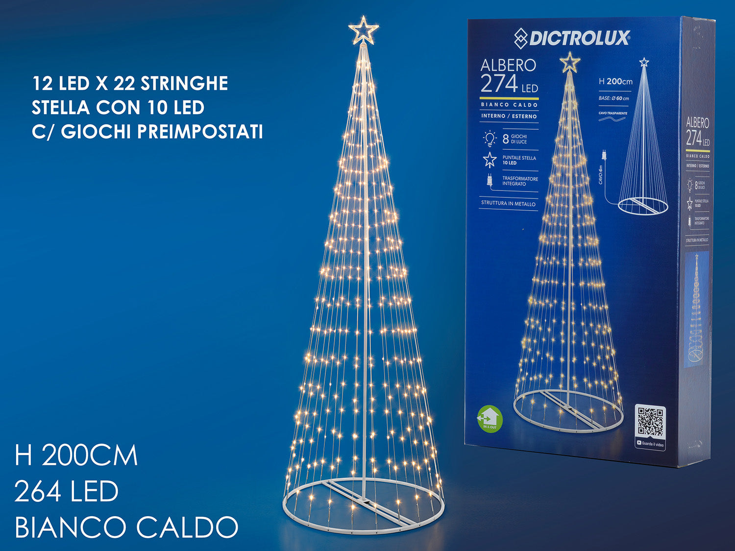 G.Natale Albero M2 C/274 Led Prog. B.Caldo